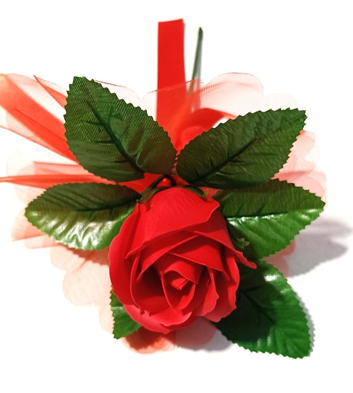 SEGNAPOSTO ROSA DI SAPONE CON FIOCCO E TAG - tipo 3 -