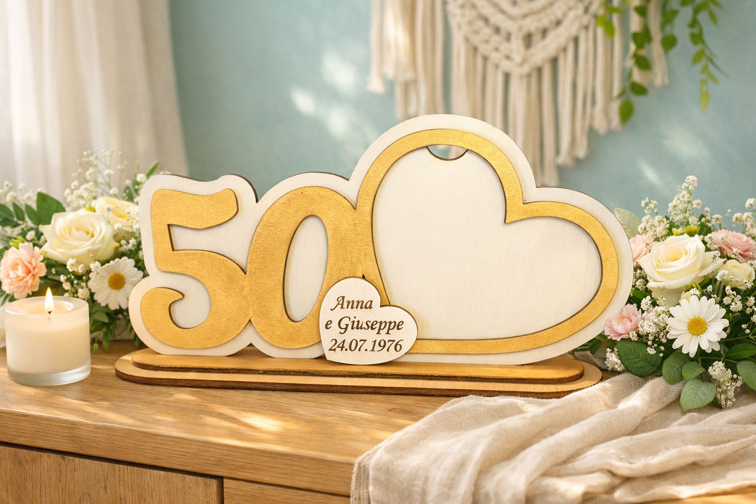 CORNICE 50esimo PERSONALIZZATA CORNICE 50esimo PERSONALIZZATA