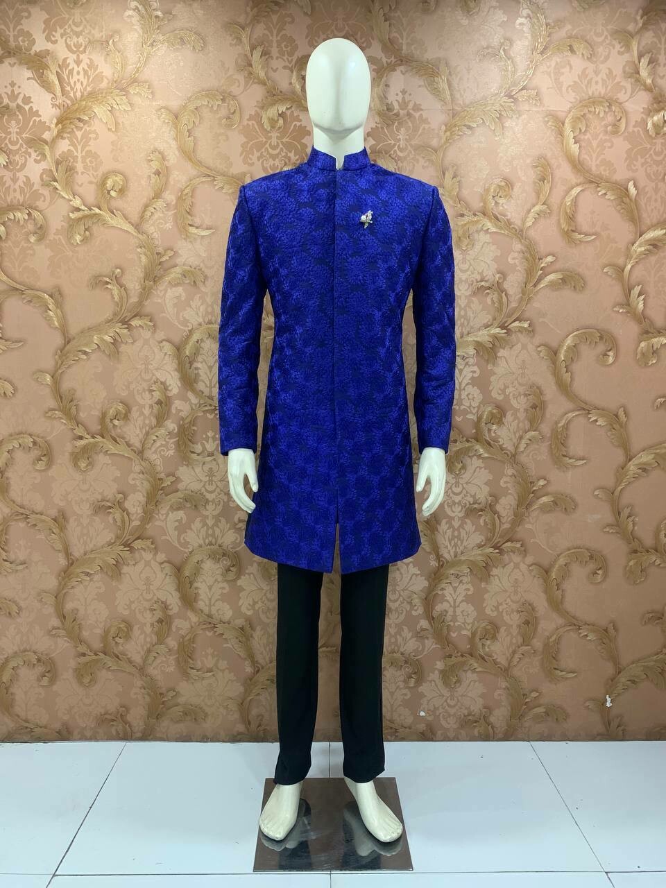 Blue Indo Western Suit