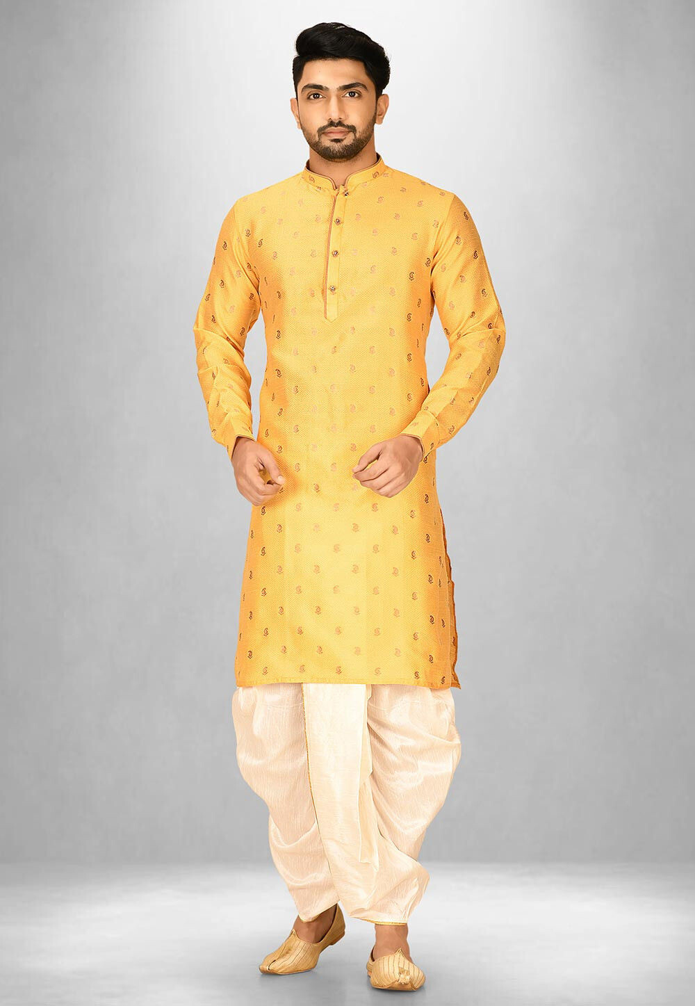Yellow Kurta Dhoti