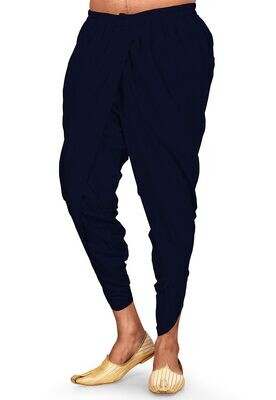 Navy Blue Bahubali Silk Pants