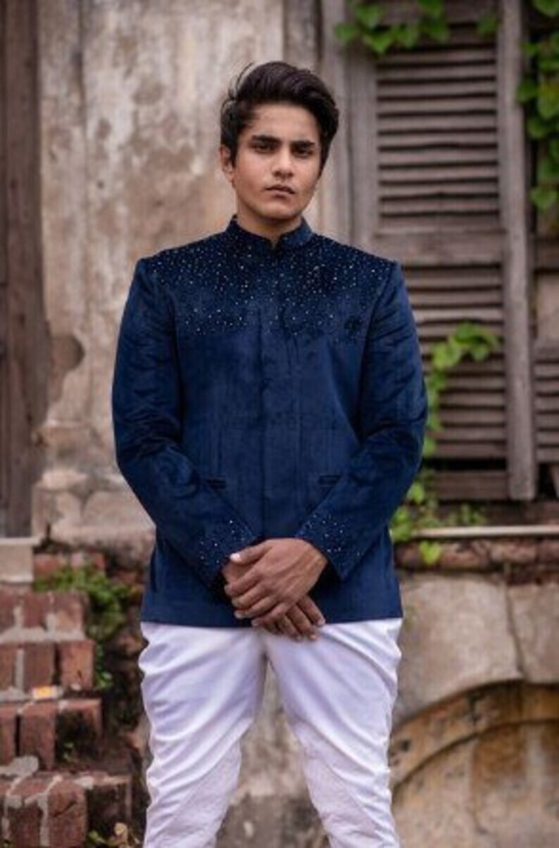 Blue​ Bandhgala Suit