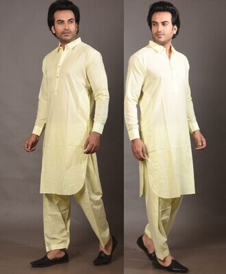Yellow Pathani Suit