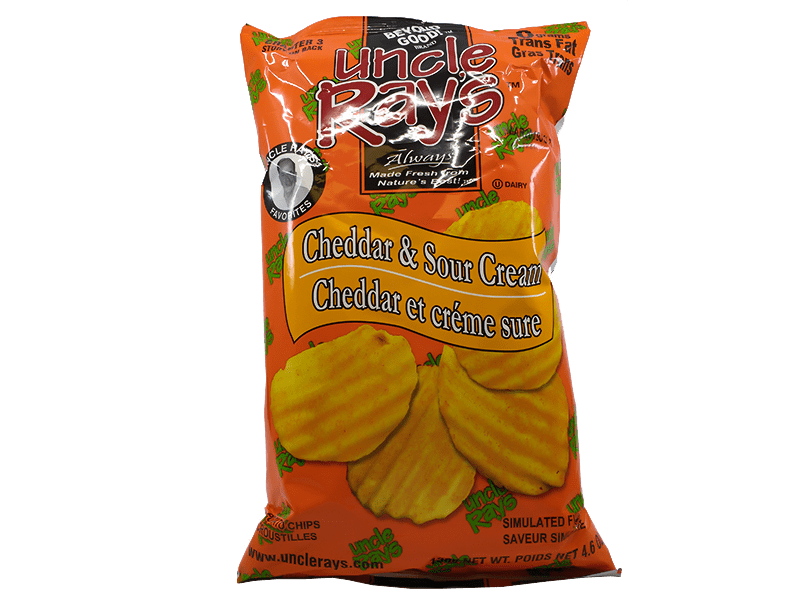 Uncle Rays “ Cheddar &amp; Sour Cream “ Chips 130g Bag 