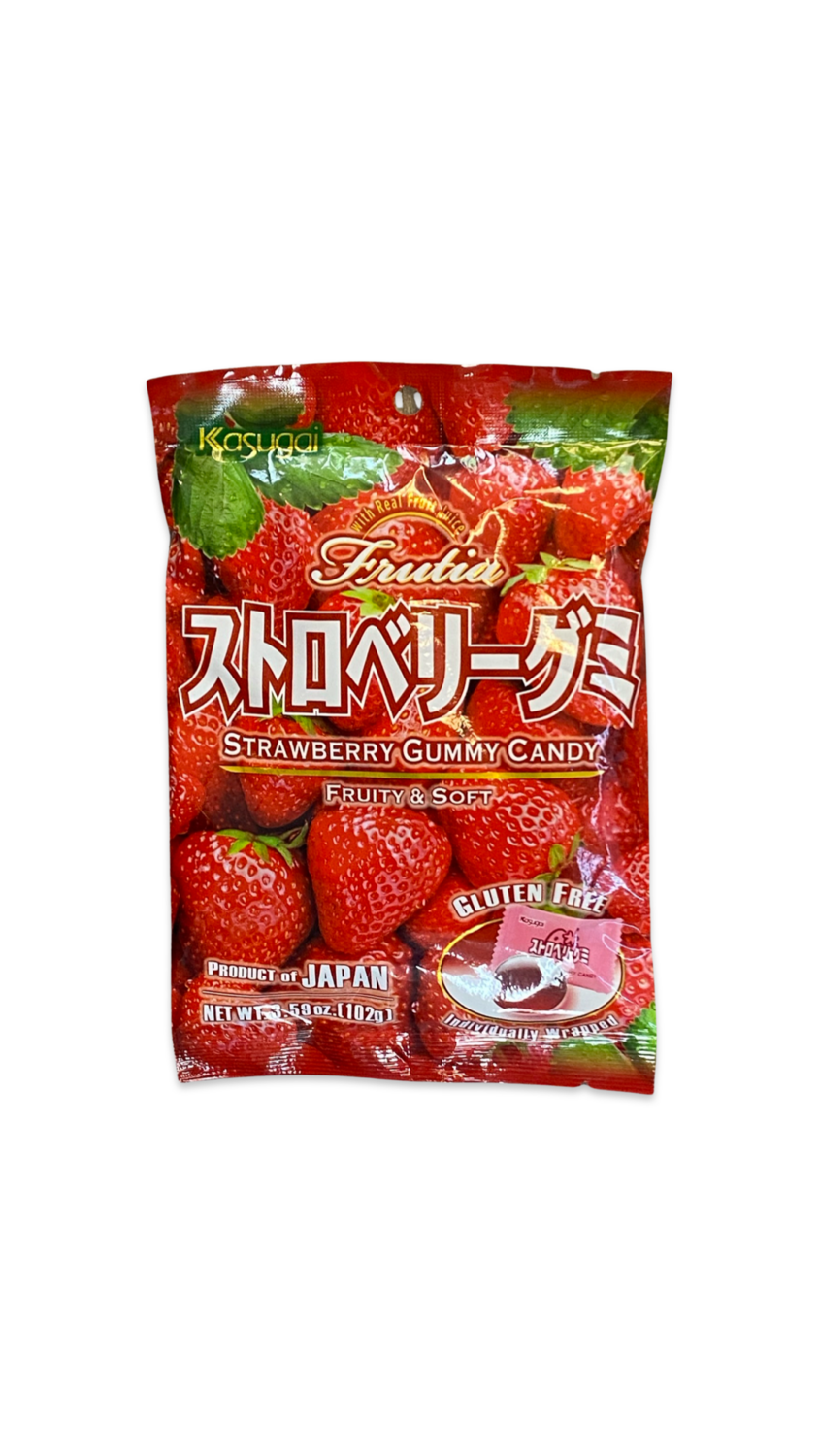 KASUGAI “Strawberry” SOFT FRUIT GUMMY 102g Bag (Product of Japan) KASUGAI “Strawberry” SOFT FRUIT GUMMY 102g Bag (Product of Japan)
