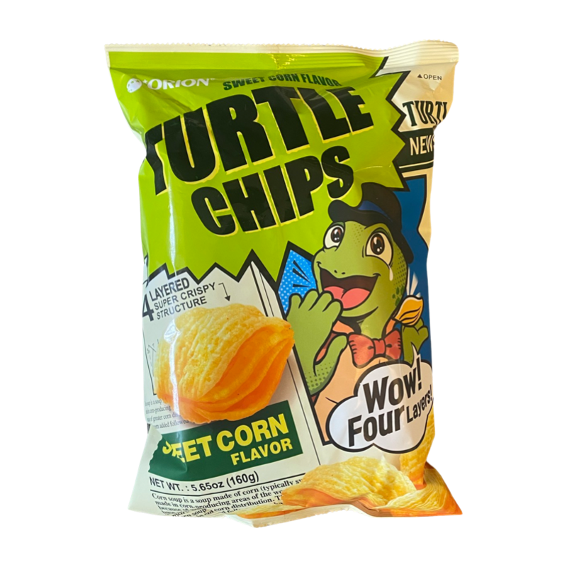 ORION” Sweet Corn “ TURTLE CHIPS 160g Bag (Product of South Korea) 