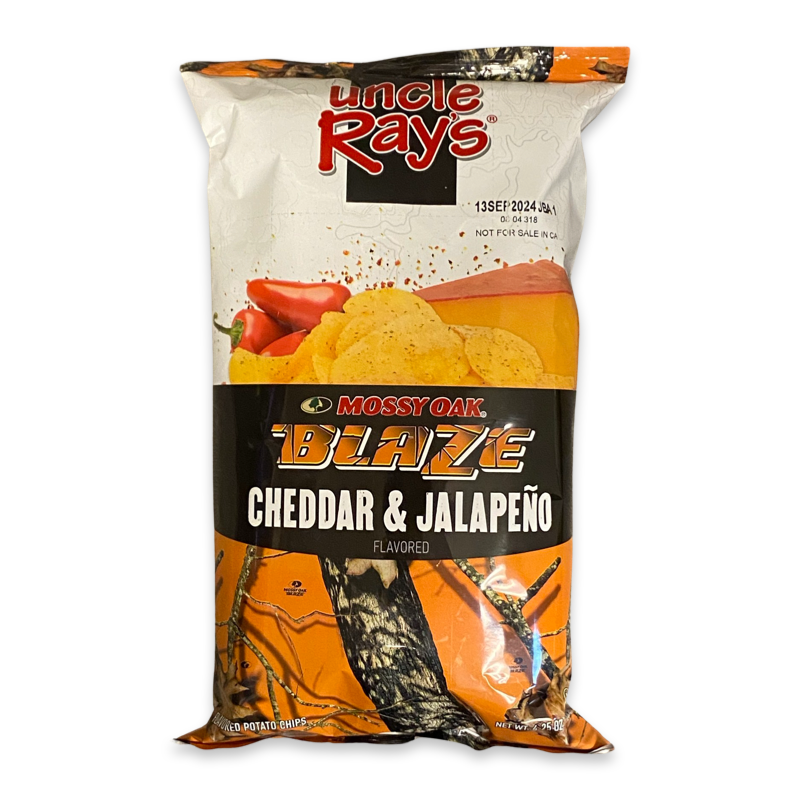Uncle Ray’s “ Blaze Cheddar &amp; jalapeño “ 120.5g Bag 