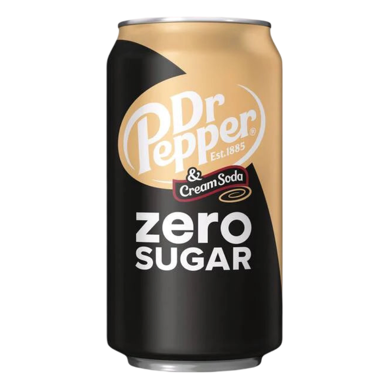 ZERO SUGAR DR PEPPER &amp;CREAM SODA 355ml Can  