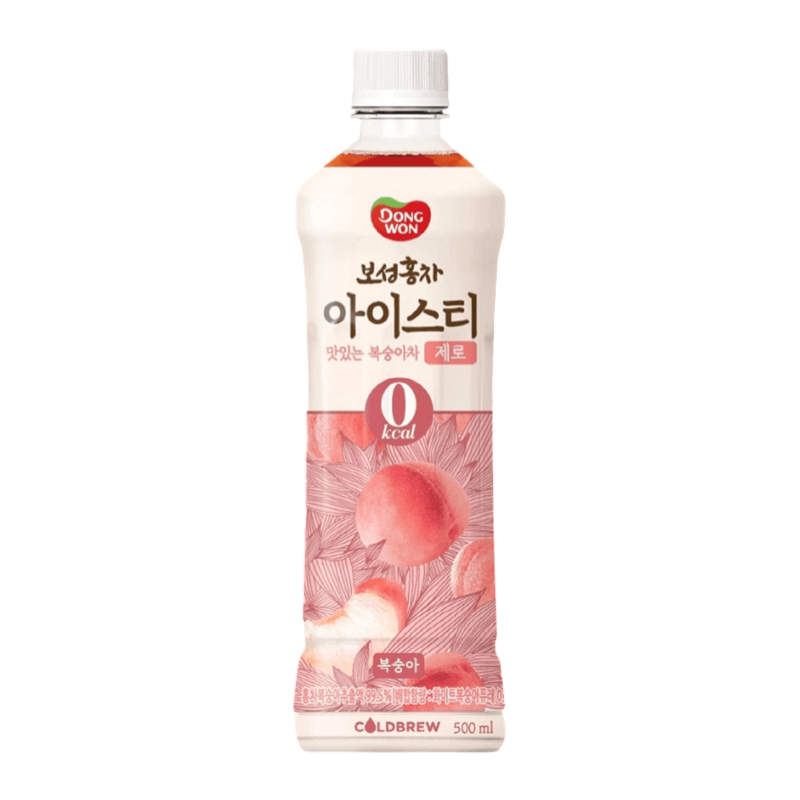 DONG WON ZERO PEACH ICED TEA 500ml Bottle (Product of Korea )