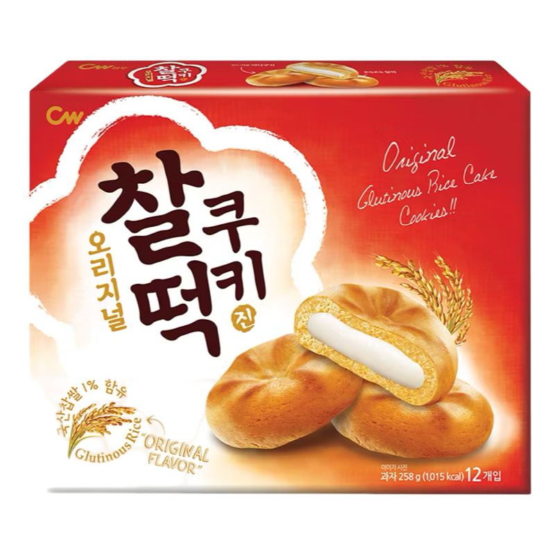 CW ORIGINAL GLUTINOUS RICE CAKE COOKIE 258g Box (Product of Korea) 
