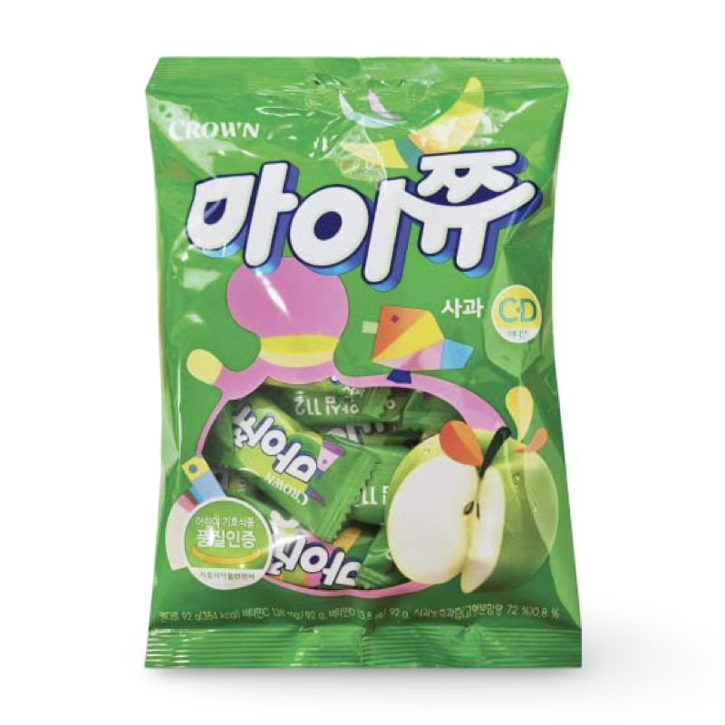CROWN “Apple “ MY CHEW 92g Bag (Product of South Korea ) 