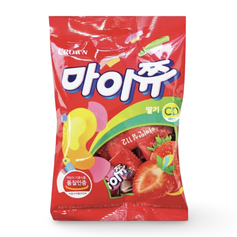 CROWN “Strawberry “ MY CHEW 92g Bag (Product of South Korea ) 