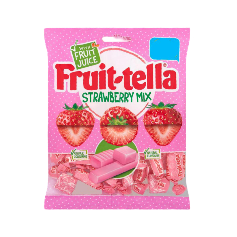 FRUIT-TELLA VEGAN STRAWBERRY MIX 135g Bag (Product of U.K) FRUIT-TELLA VEGAN STRAWBERRY MIX 135g Bag (Product of U.K)