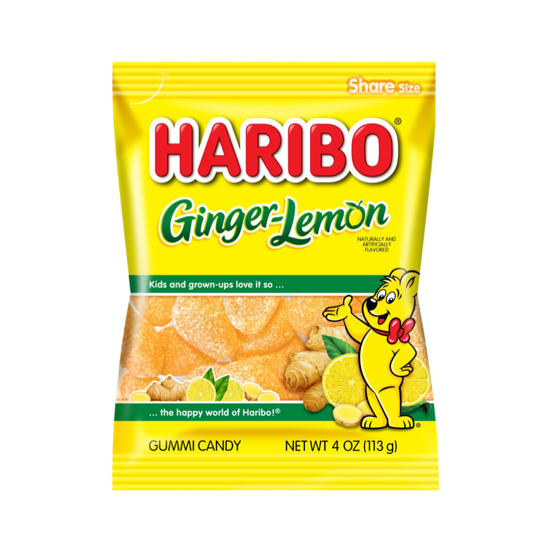HARIBO GUMMIES “Ginger lemon” 4oz Bag 