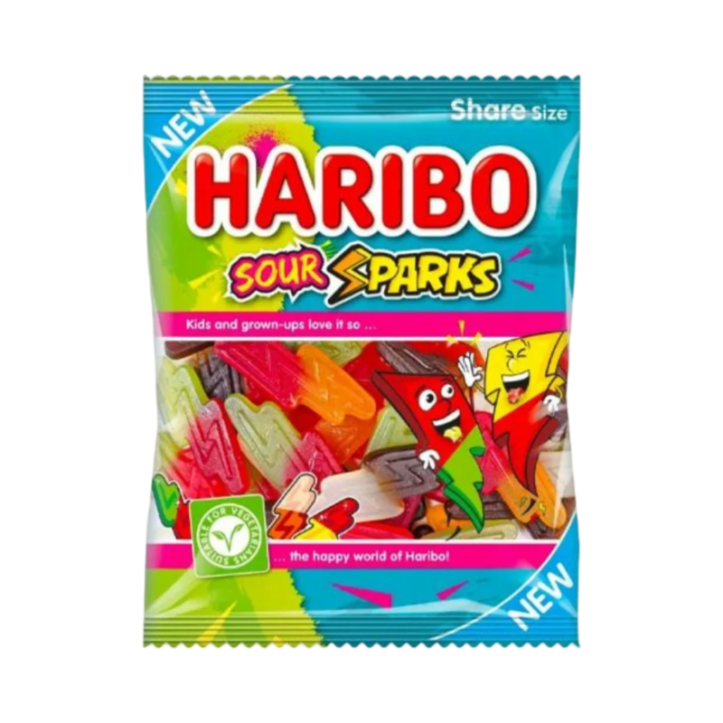 HARIBO SOUR SPARKS 154g Bag (Product of U.K)