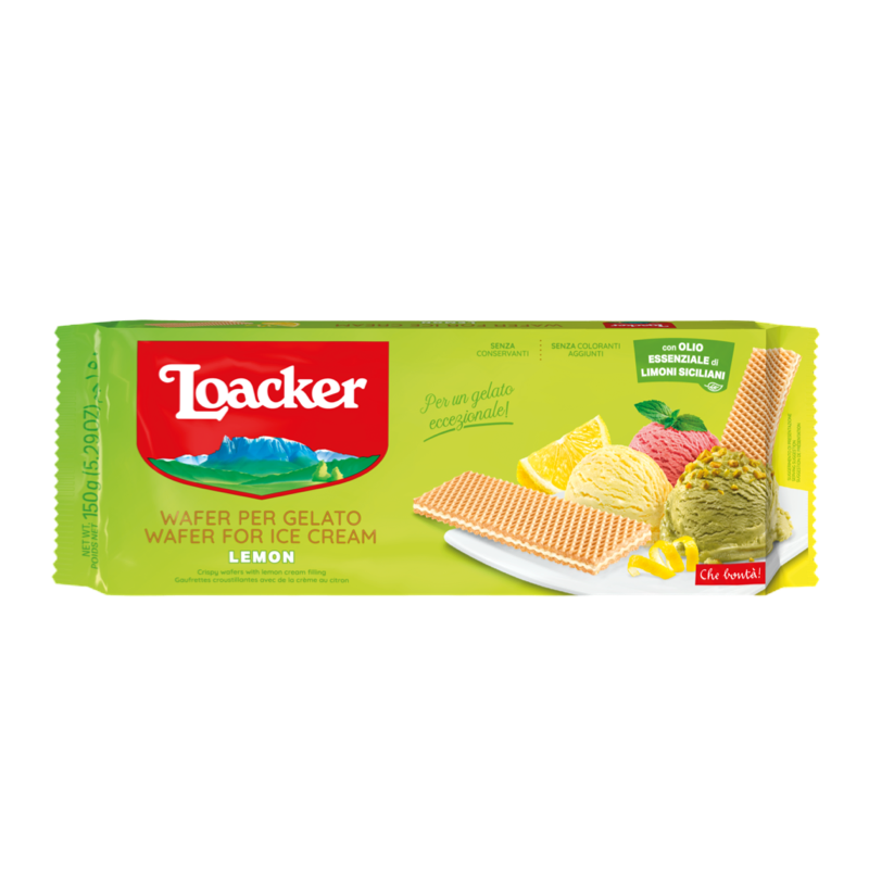 LOACKER THINS LEMON GELATO 150g (Product of Italy) LOACKER THINS LEMON GELATO 150g (Product of Italy)