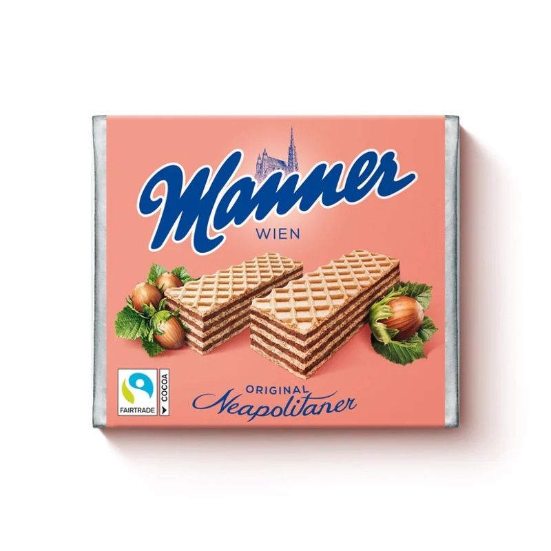 MANNER ORIGINAL HAZELNUT WAFER 75g (Product of Austria) MANNER ORIGINAL HAZELNUT WAFER 75g (Product of Austria)