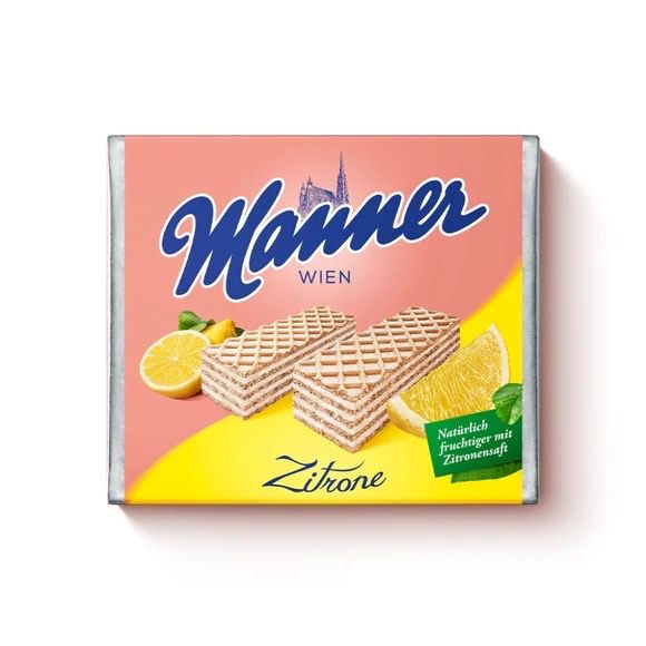 MANNER LEMON WAFER 75g (Product of Austria ) MANNER LEMON WAFER 75g (Product of Austria )