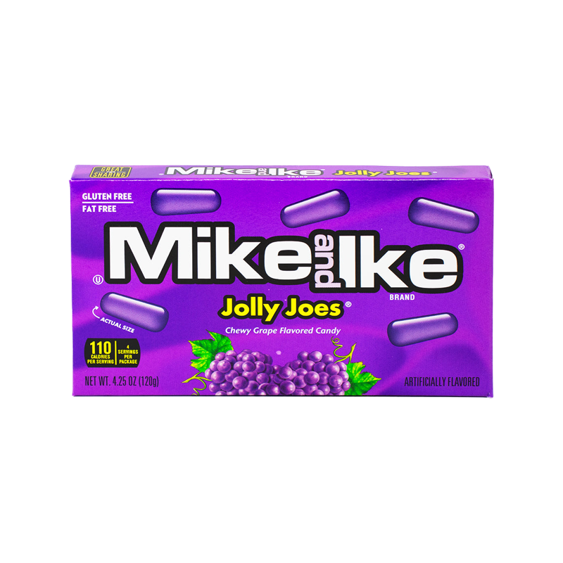 MIKE & IKE “GRAPE” JOLLY JOES 4.25oz Theatre Box MIKE & IKE “GRAPE” JOLLY JOES 4.25oz Theatre Box