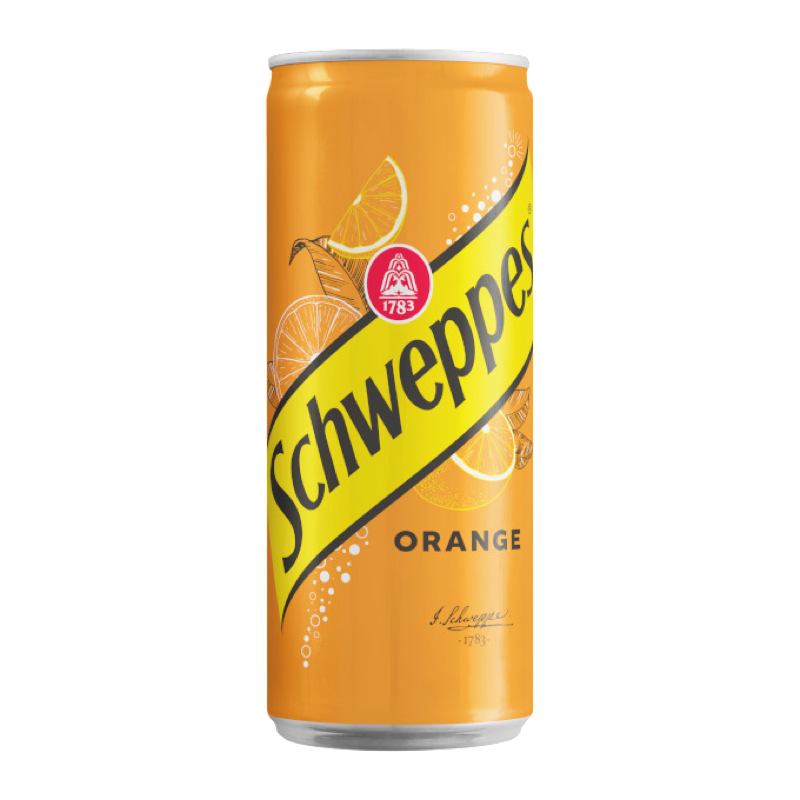SCHWEPPES ORANGE SLEEK 330ml Can (Product of France ) 