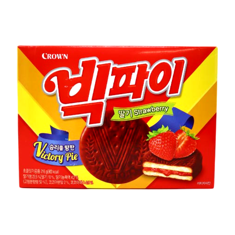 CROWN VICTORY PIE STRAWBERRY 216g Box (Product of Korea)