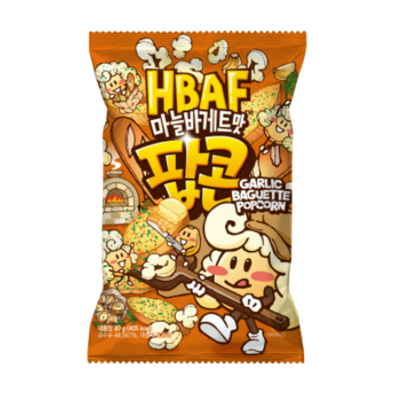 HBAF GARLIC BAGUETTE POPCORN 80g Bag (Product of South Korea )