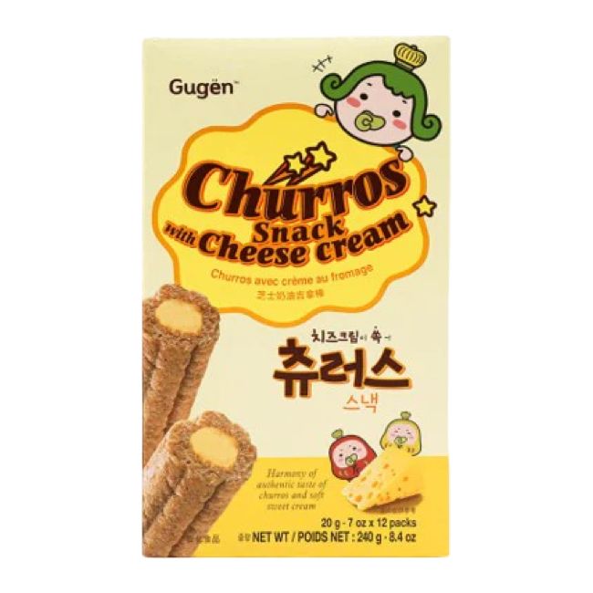 GUGEN CHEESE CREAM CHURRO SNACK 0.7oz Stick (Product of South Korea)
