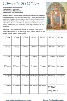 St Swithin's Day Worksheet