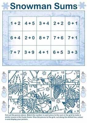 Snowman Sums Puzzle 1