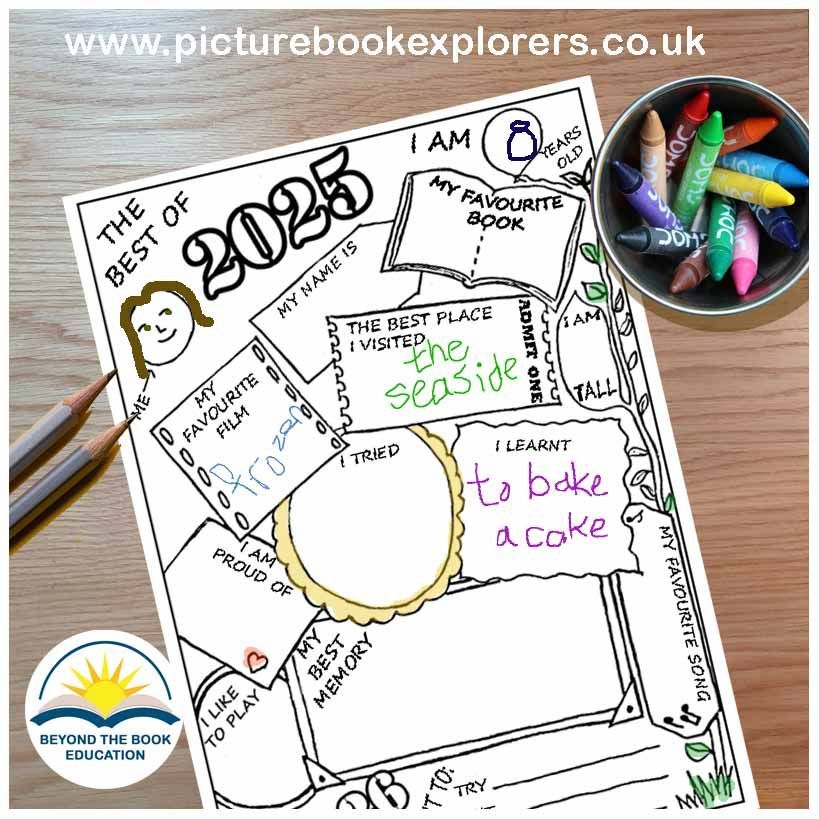 2025 Review Colouring worksheet