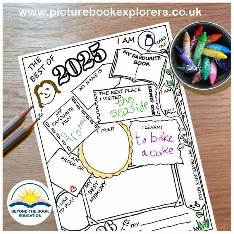 2025 Review Colouring worksheet