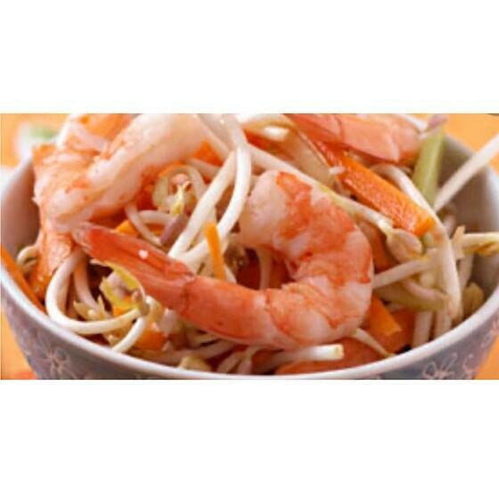 Salade soja aux crevettes