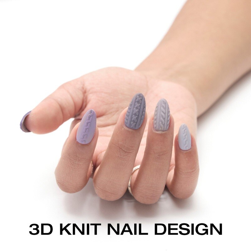 3D Knit Nail Design