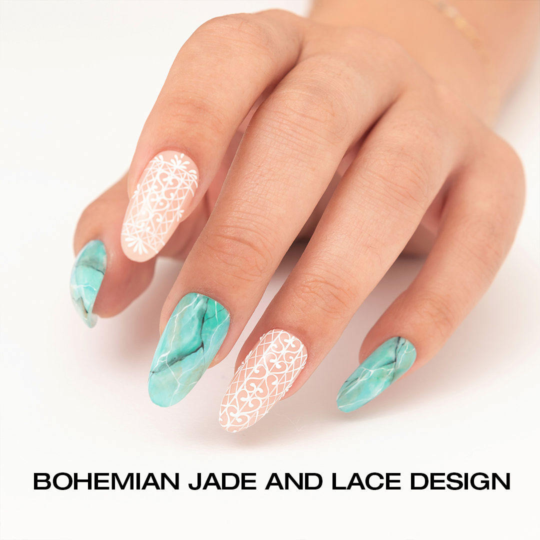 Bohemian Jade and Lace Design