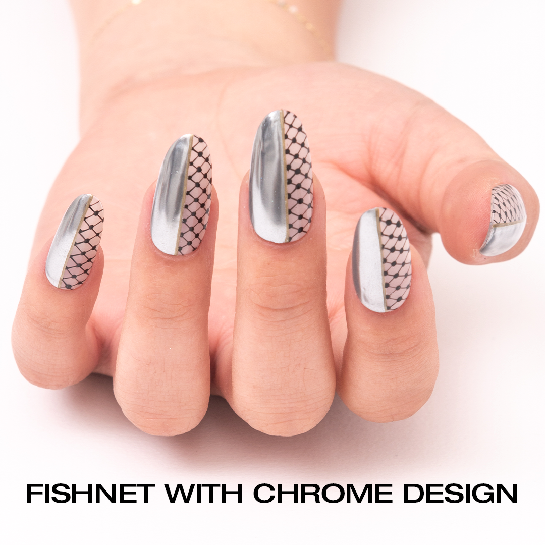 Fishnet with Chrome Design