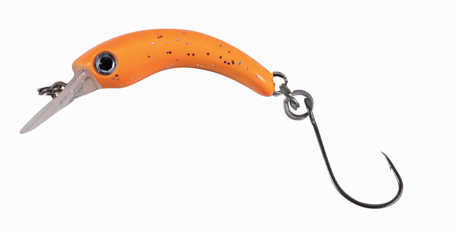 Paladin Wobbler Micro Curvy orange langzaam zinkend voor het vissen op forel en baars