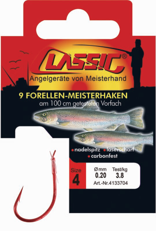 Paladin Classic forel onderlijn Lengte 200 cm  diameter 0.16 mm 0.18 mm en 0.20 mm