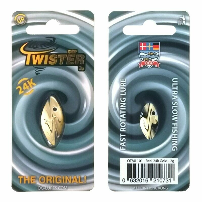 50% korting OG Praesten Twister Inline Forel Spoon | Goud | 2 - 7,5 gram | UITVERKOOP