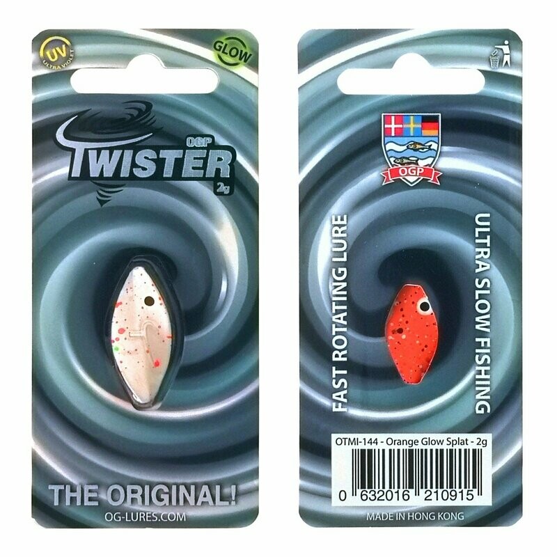 50 % korting OG Praesten Twister Inline Forel Spoon | Wit/Oranje | 2 gram |UITVERKOOP