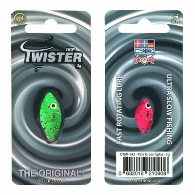 OG Praesten Twister Inline Spoon Groen/Roze 2 gram