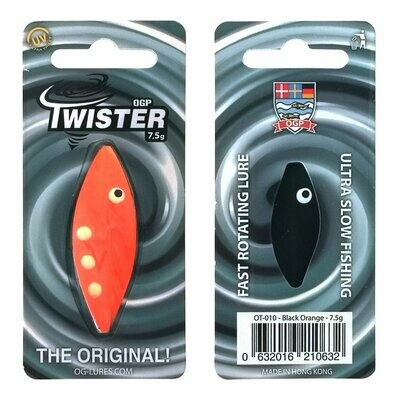 OG Praesten Twister Inline Spoon Oranje/Zwart 7,5 gram