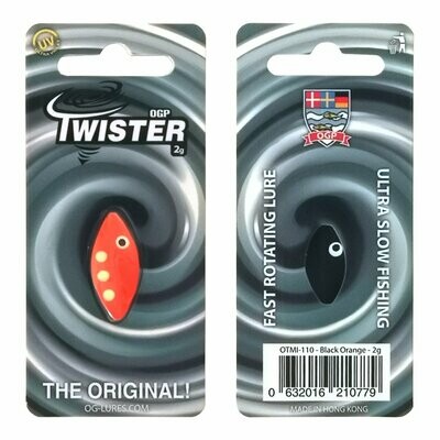 OG Praesten Twister Inline Spoon Oranje/Zwart 2 gram