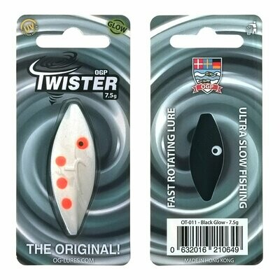OG Praesten Twister Inline Spoon Wit/Zwart 7,5 gram