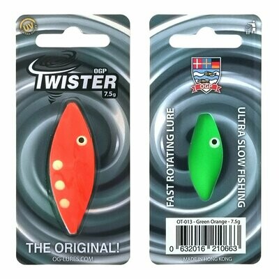 OG Praesten Twister Inline Spoon Oranje/Groen 7,5 gram