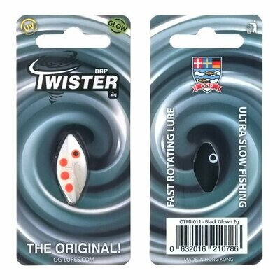 OG Praesten Twister Inline Spoon Wit/Zwart 2 gram