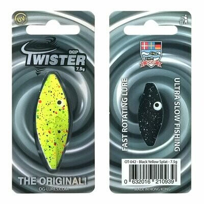OG Praesten Twister Inline Spoon Geel/Zwart Splat 7.5 gram