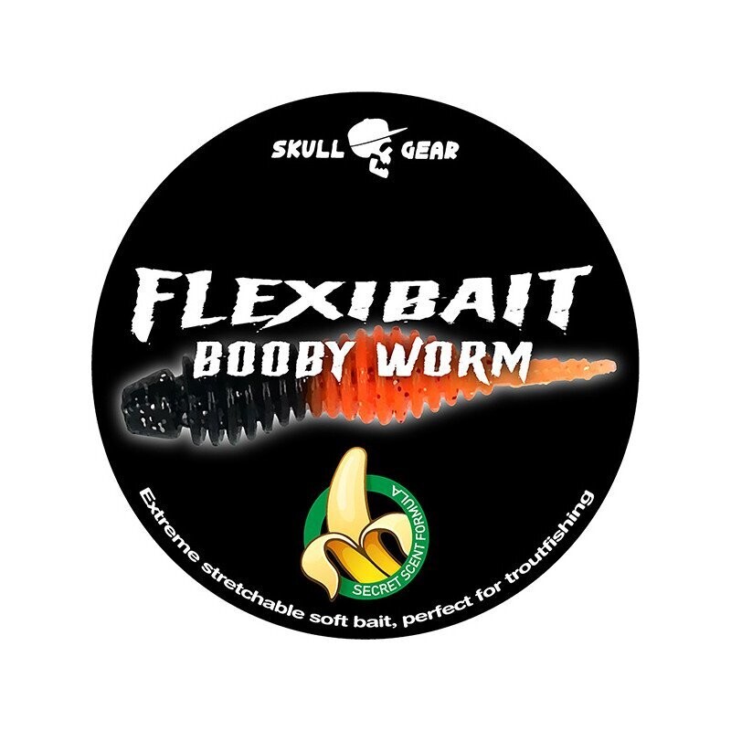 50% KORTING  op flexibait Booby Worm Banaan |