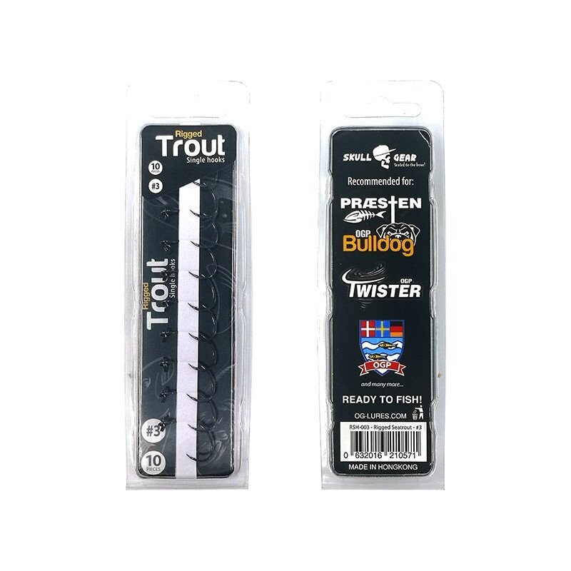 Skullgear | Forel Haken| Haakmaat 3/4 | 7 stuks met of 10 stuks zonder UV coated