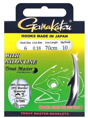 Gamakatsu Trout Master onderlijn lengte 120 cm LS708N