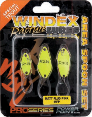 Rapture Windex Area Trout Spoon 3 -pack Fluo Yellow & Pink
